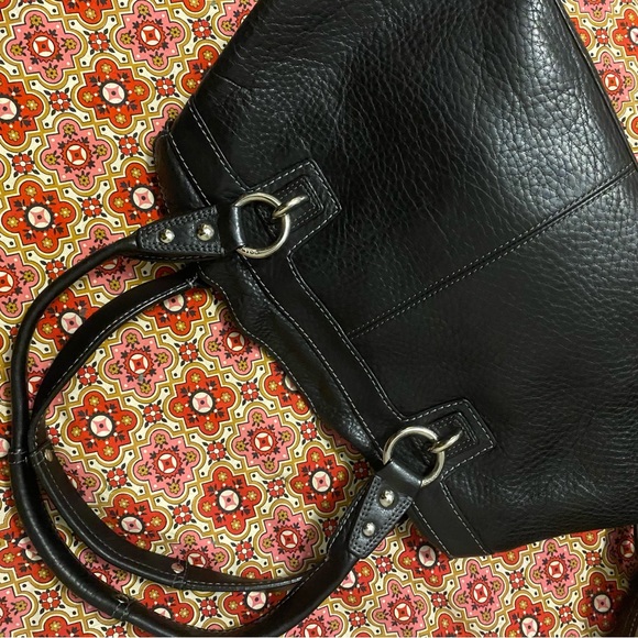 Coach Penelope Pebble Leather Black Handbag Shoulder Bag Purse - Picture 10 of 16